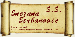 Snežana Štrbanović vizit kartica